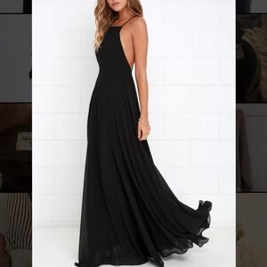 Lulu's Mythical Kind of Love Black Maxi Dress